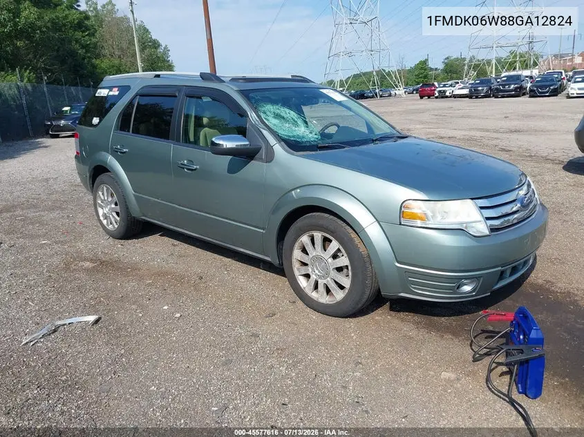 2008 Ford Taurus X Limited VIN: 1FMDK06W88GA12824 Lot: 45577616