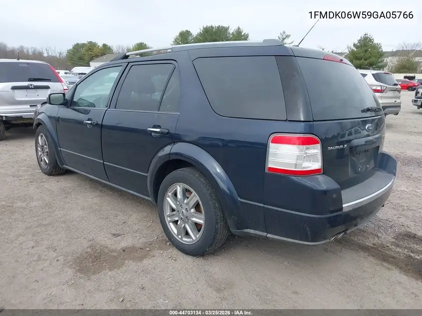 2009 Ford Taurus X Limited VIN: 1FMDK06W59GA05766 Lot: 44703134
