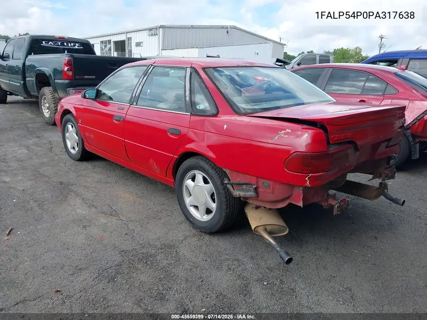1993 Ford Taurus Sho VIN: 1FALP54P0PA317638 Lot: 45559399