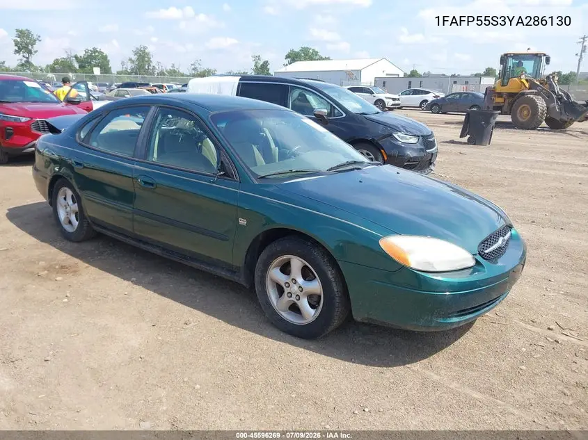 2000 Ford Taurus Ses VIN: 1FAFP55S3YA286130 Lot: 45596269