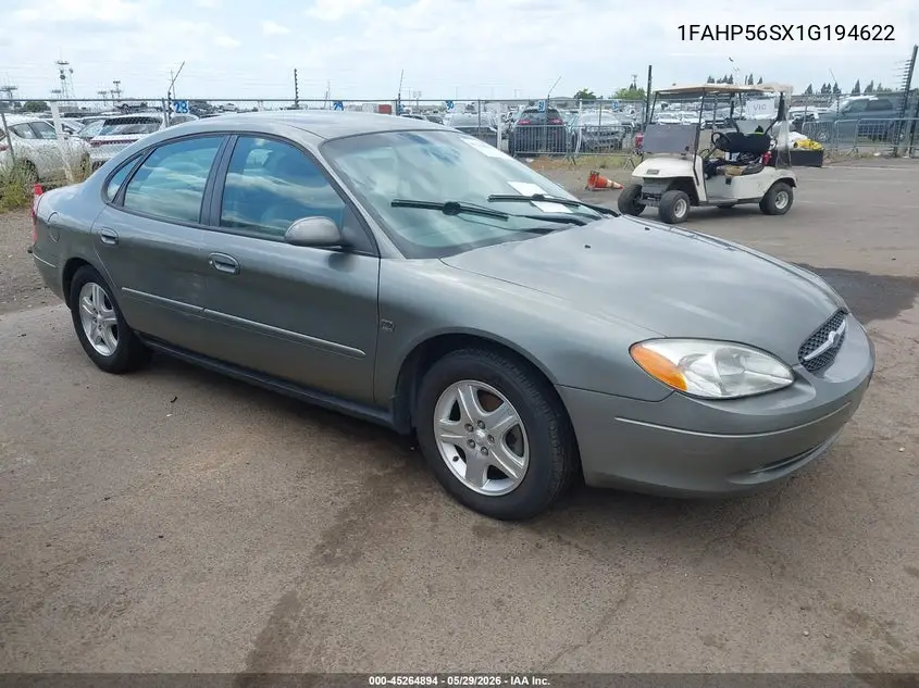 2001 Ford Taurus Sel VIN: 1FAHP56SX1G194622 Lot: 45264894