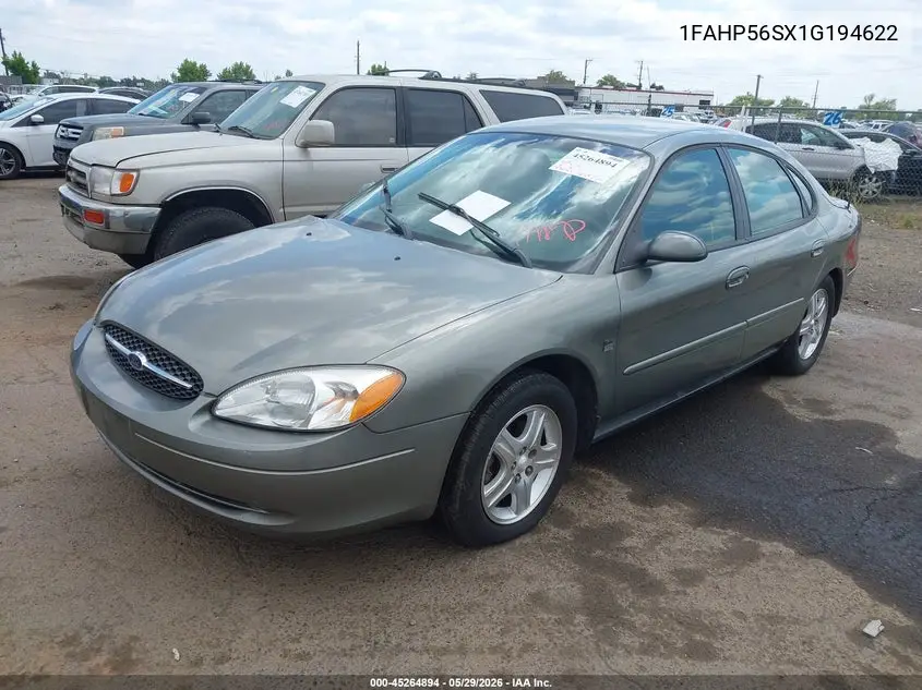 2001 Ford Taurus Sel VIN: 1FAHP56SX1G194622 Lot: 45264894