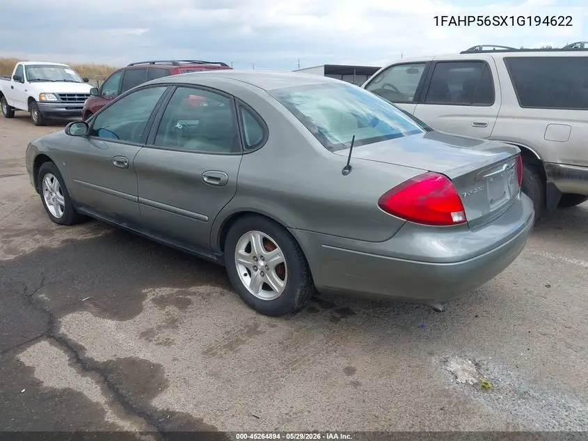 2001 Ford Taurus Sel VIN: 1FAHP56SX1G194622 Lot: 45264894