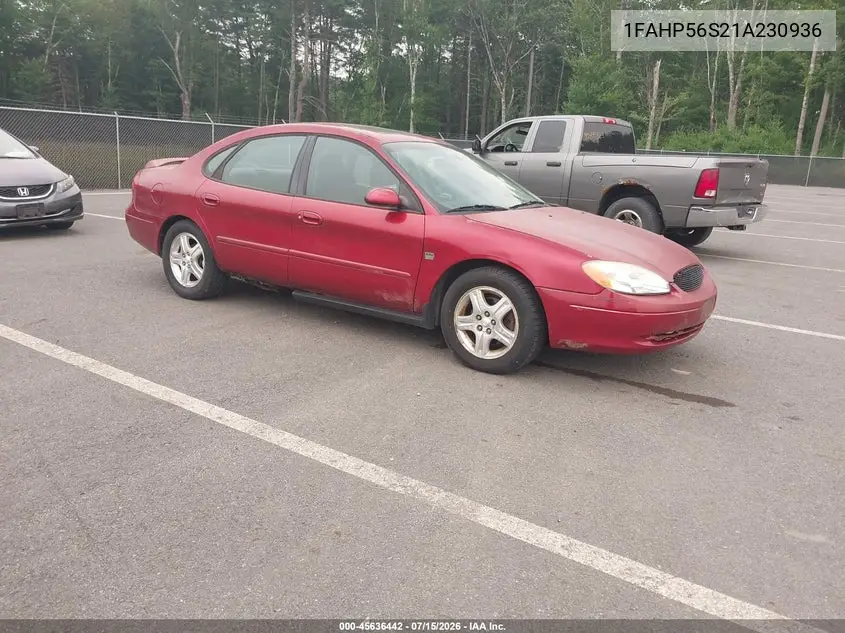 2001 Ford Taurus Sel VIN: 1FAHP56S21A230936 Lot: 45636442