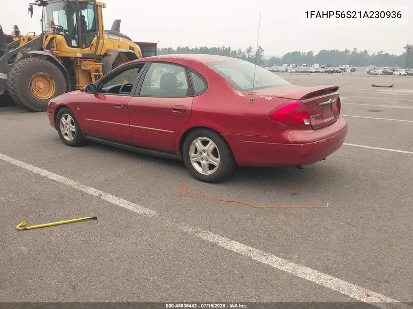 2001 Ford Taurus Sel VIN: 1FAHP56S21A230936 Lot: 45636442
