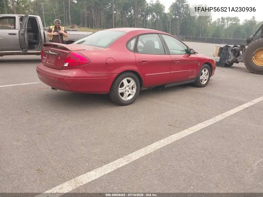 2001 Ford Taurus Sel VIN: 1FAHP56S21A230936 Lot: 45636442