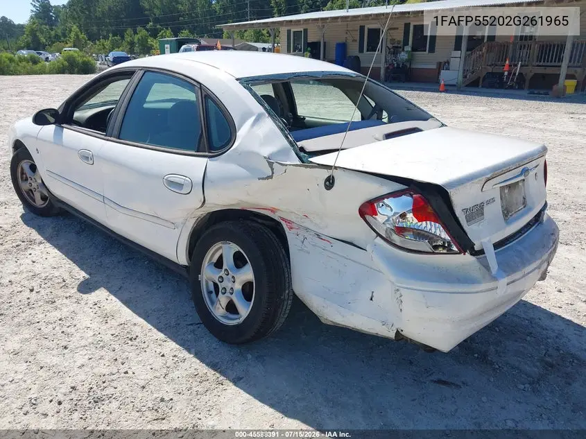 2002 Ford Taurus Ses Standard VIN: 1FAFP55202G261965 Lot: 45588391