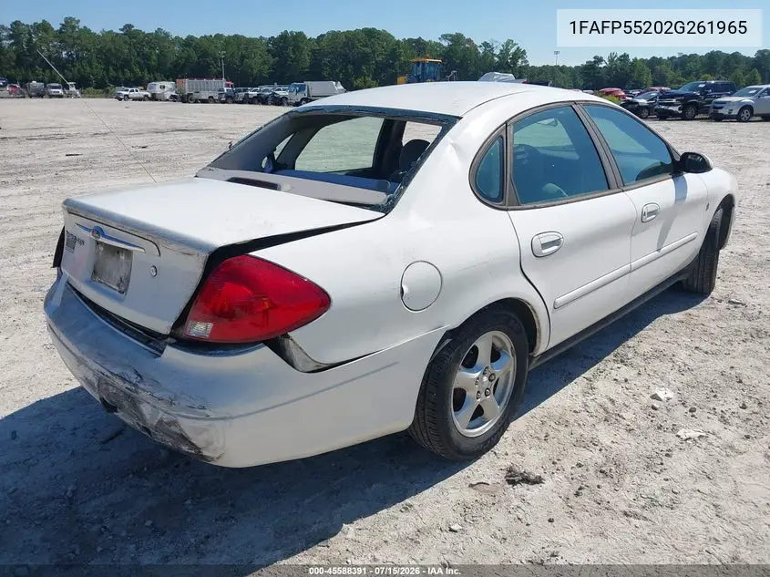 2002 Ford Taurus Ses Standard VIN: 1FAFP55202G261965 Lot: 45588391