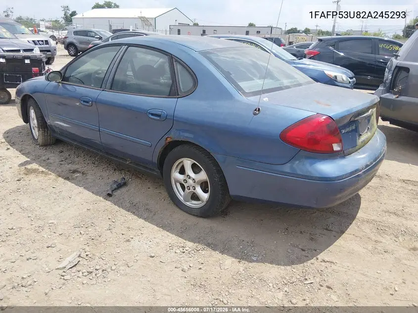 2002 Ford Taurus Se Standard VIN: 1FAFP53U82A245293 Lot: 45656008