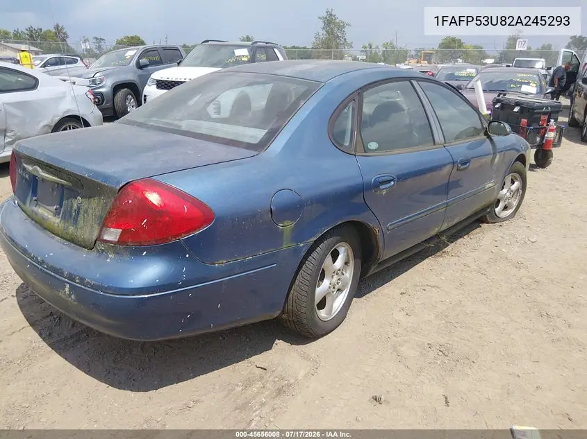 2002 Ford Taurus Se Standard VIN: 1FAFP53U82A245293 Lot: 45656008