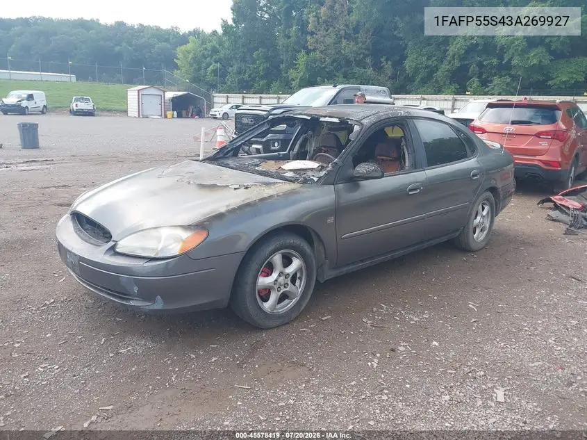 2003 Ford Taurus Ses VIN: 1FAFP55S43A269927 Lot: 45578419