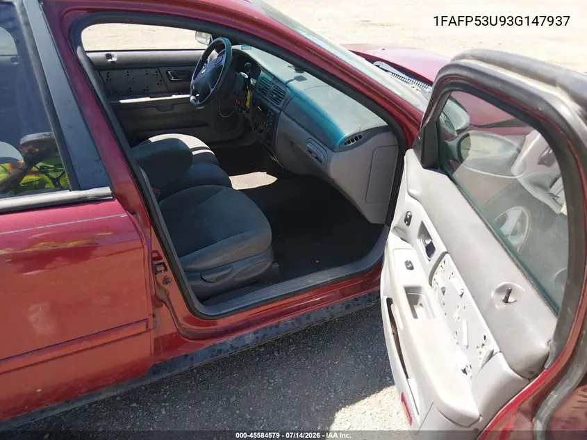 2003 Ford Taurus Se VIN: 1FAFP53U93G147937 Lot: 45584579