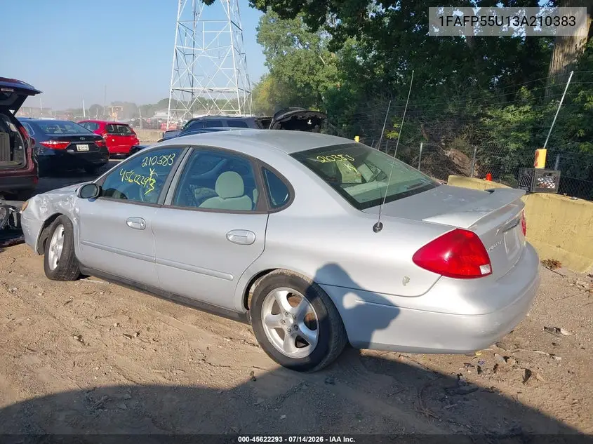 2003 Ford Taurus Ses VIN: 1FAFP55U13A210383 Lot: 45622293