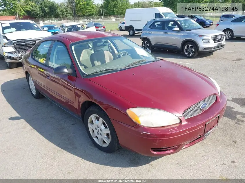 2004 Ford Taurus Se VIN: 1FAFP53274A198145 Lot: 45612162