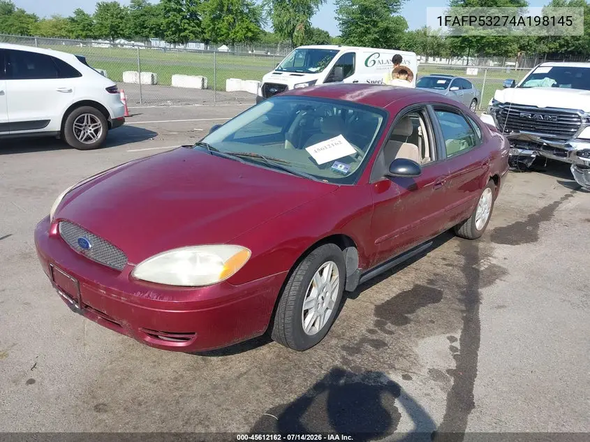 2004 Ford Taurus Se VIN: 1FAFP53274A198145 Lot: 45612162