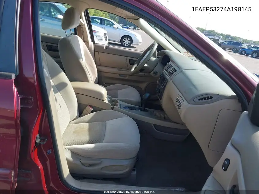 2004 Ford Taurus Se VIN: 1FAFP53274A198145 Lot: 45612162
