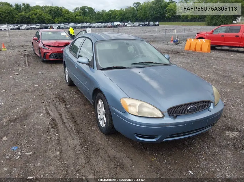 2005 Ford Taurus Sel VIN: 1FAFP56U75A305113 Lot: 45180690