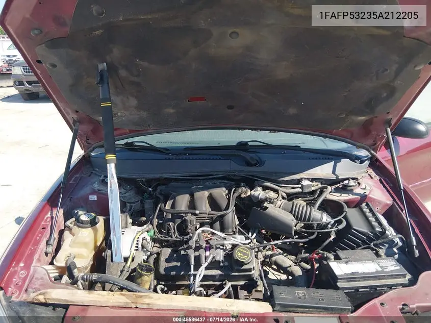 2005 Ford Taurus Se VIN: 1FAFP53235A212205 Lot: 45586437