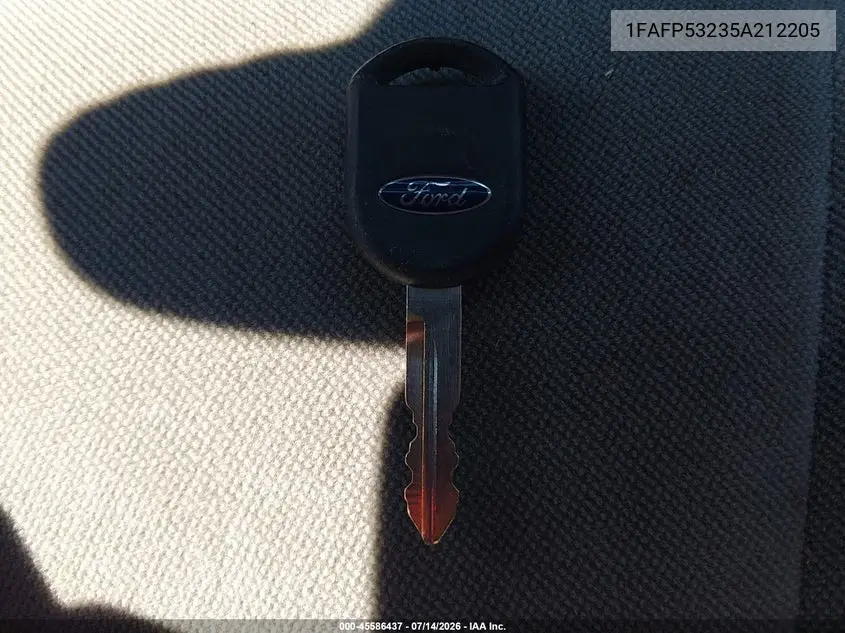 2005 Ford Taurus Se VIN: 1FAFP53235A212205 Lot: 45586437