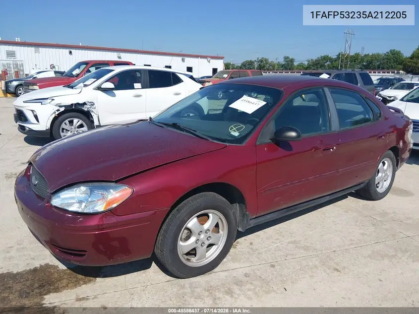 2005 Ford Taurus Se VIN: 1FAFP53235A212205 Lot: 45586437