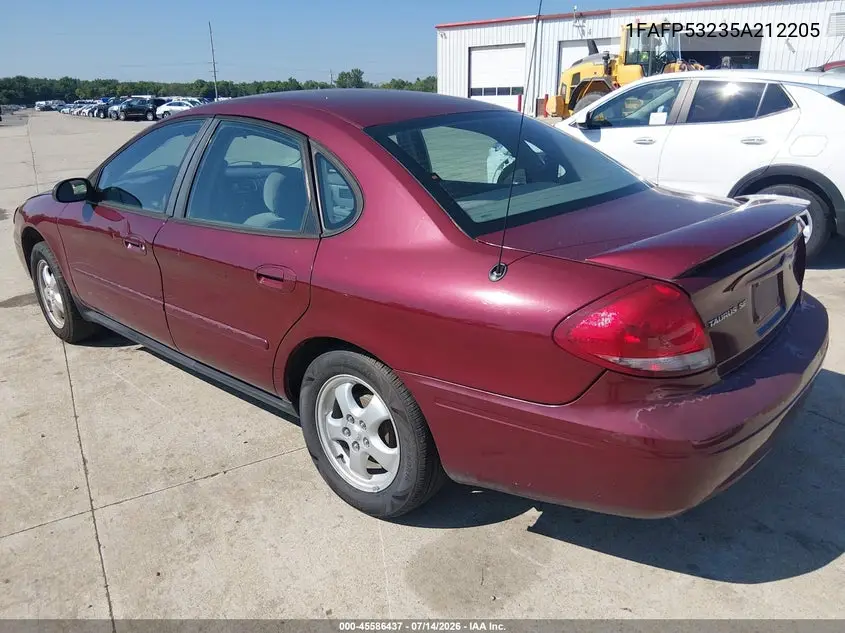 2005 Ford Taurus Se VIN: 1FAFP53235A212205 Lot: 45586437