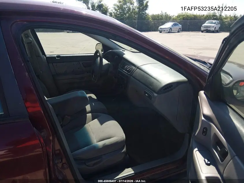 2005 Ford Taurus Se VIN: 1FAFP53235A212205 Lot: 45586437