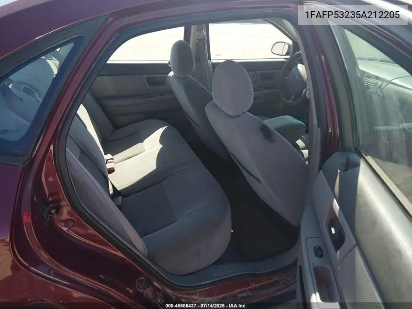 2005 Ford Taurus Se VIN: 1FAFP53235A212205 Lot: 45586437