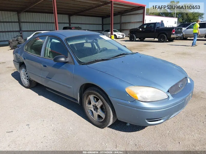 2006 Ford Taurus Se VIN: 1FAFP53U96A110653 Lot: 45604934