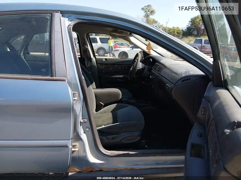 2006 Ford Taurus Se VIN: 1FAFP53U96A110653 Lot: 45604934