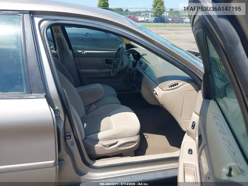 2006 Ford Taurus Se VIN: 1FAFP53U36A147195 Lot: 45623271