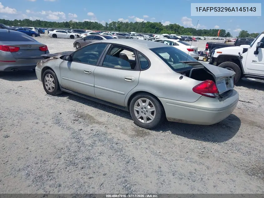 2006 Ford Taurus Se VIN: 1FAFP53296A145143 Lot: 45637016