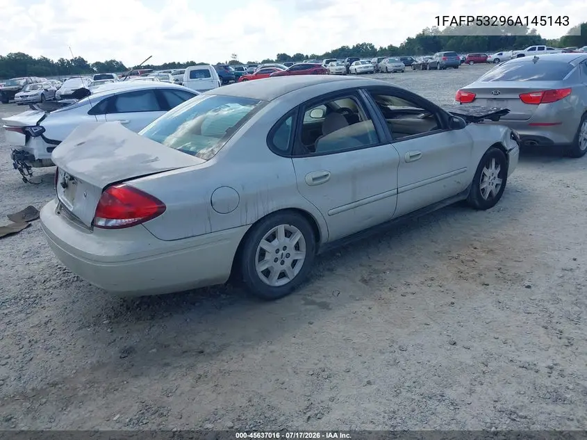 2006 Ford Taurus Se VIN: 1FAFP53296A145143 Lot: 45637016