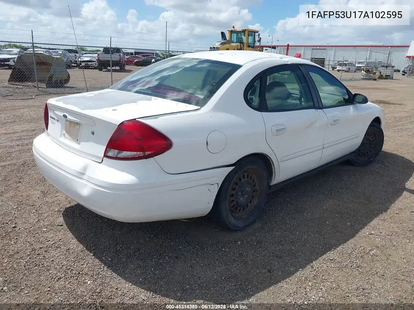 2007 Ford Taurus Se VIN: 1FAFP53U17A102595 Lot: 45314380