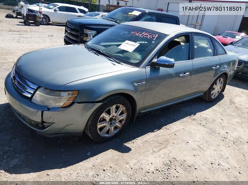 2008 Ford Taurus Limited VIN: 1FAHP25W78G118501 Lot: 45614569
