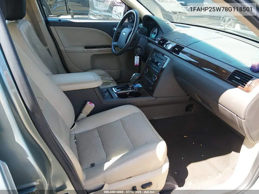 2008 Ford Taurus Limited VIN: 1FAHP25W78G118501 Lot: 45614569