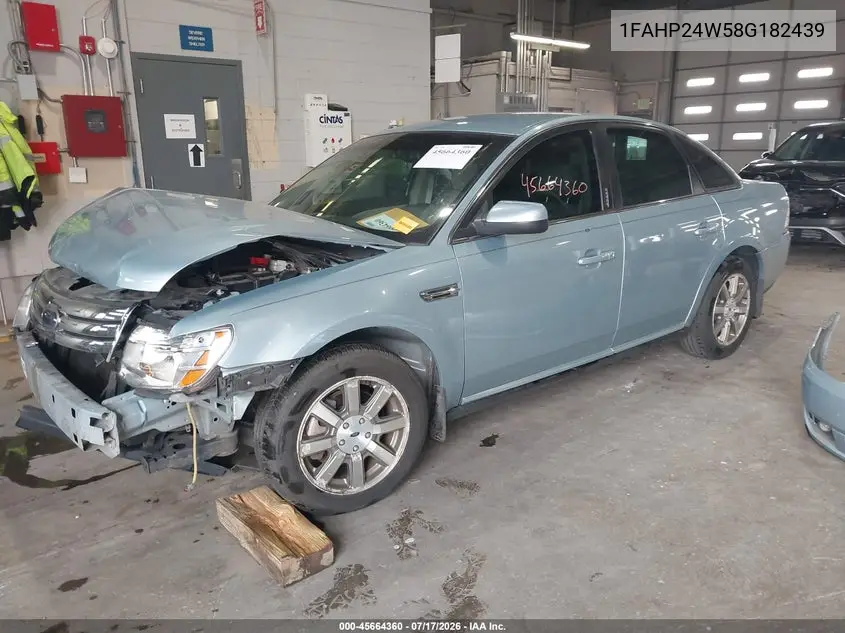 2008 Ford Taurus Sel VIN: 1FAHP24W58G182439 Lot: 45664360