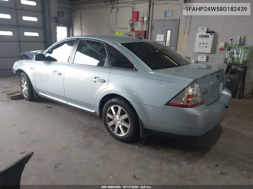 2008 Ford Taurus Sel VIN: 1FAHP24W58G182439 Lot: 45664360