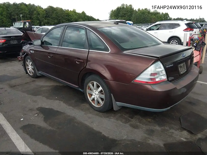 2009 Ford Taurus Sel VIN: 1FAHP24WX9G120116 Lot: 45634489