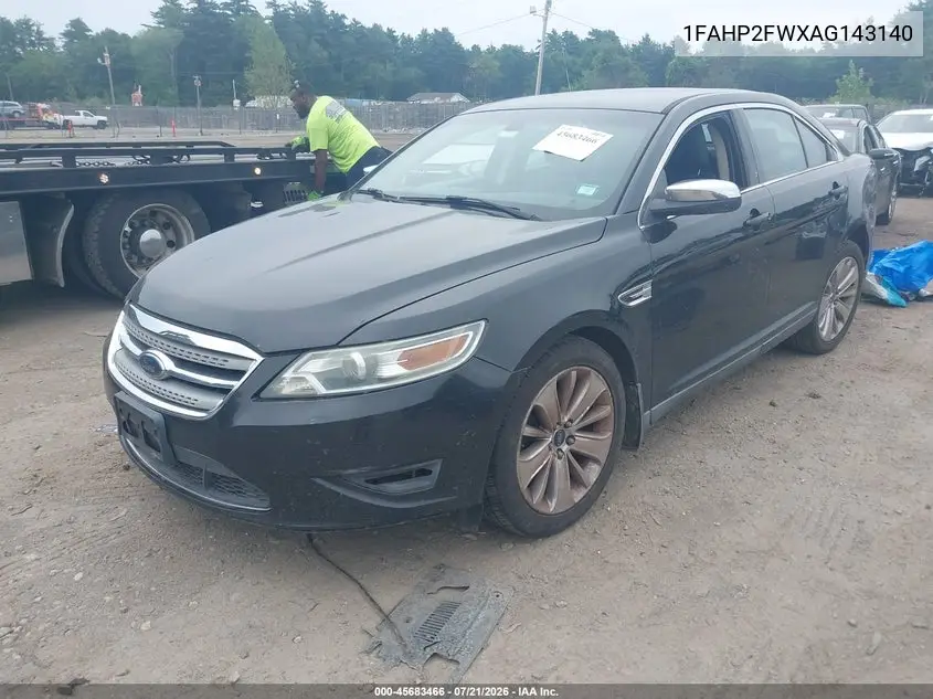 2010 Ford Taurus Limited VIN: 1FAHP2FWXAG143140 Lot: 45683466