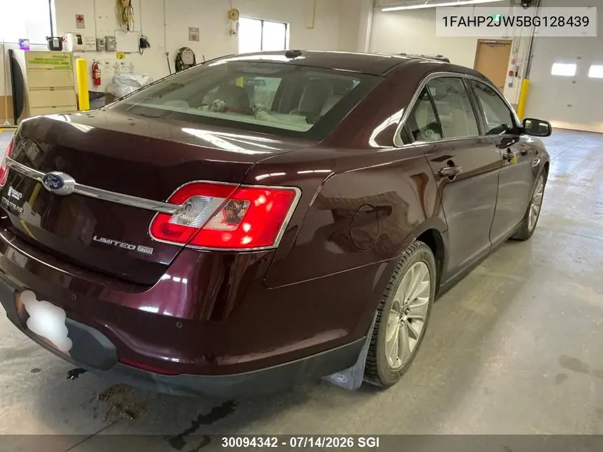 2011 Ford Taurus Limited VIN: 1FAHP2JW5BG128439 Lot: 30094342