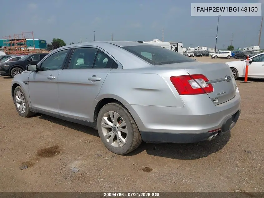2011 Ford Taurus Sel VIN: 1FAHP2EW1BG148150 Lot: 30094766