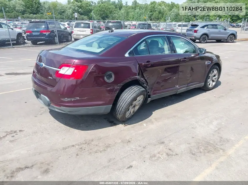 2011 Ford Taurus Sel VIN: 1FAHP2EW8BG110284 Lot: 45481335