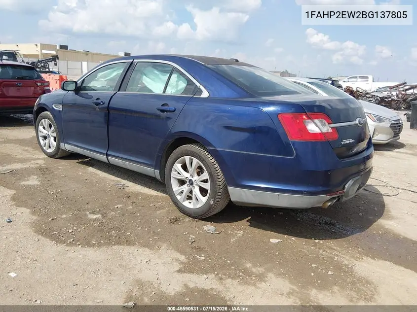 2011 Ford Taurus Sel VIN: 1FAHP2EW2BG137805 Lot: 45590531