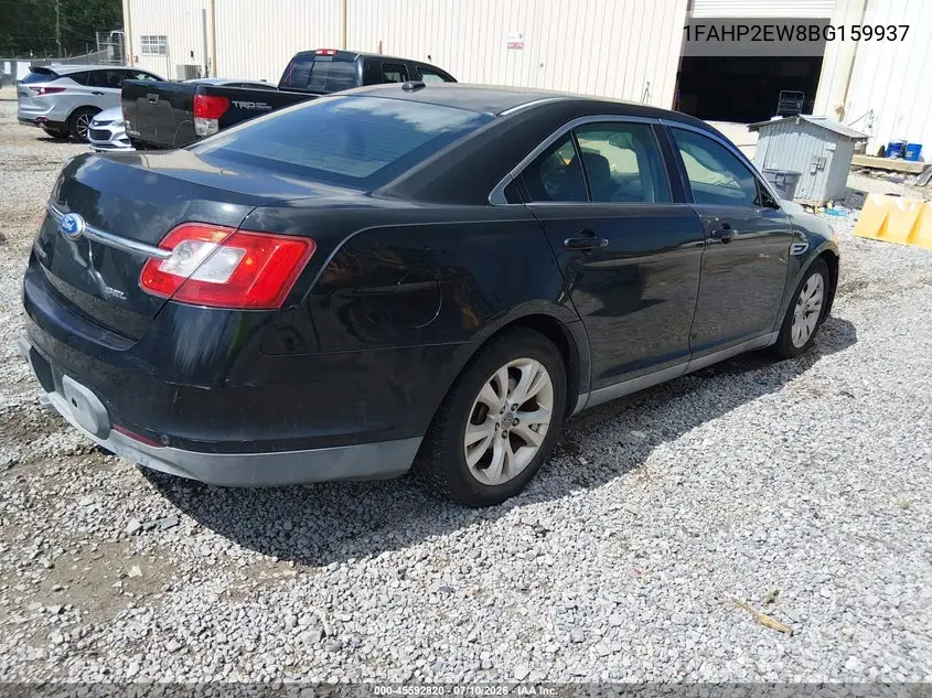 2011 Ford Taurus Sel VIN: 1FAHP2EW8BG159937 Lot: 45592820