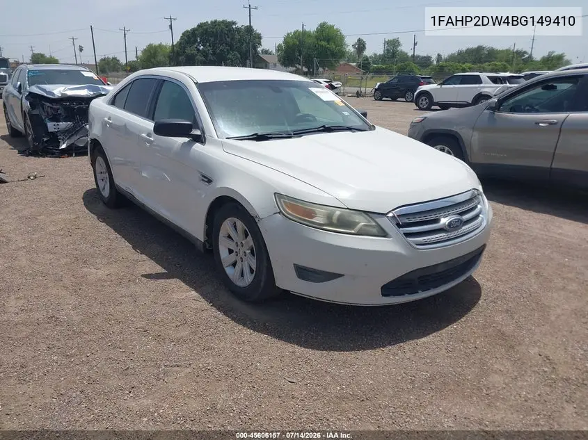 2011 Ford Taurus Se VIN: 1FAHP2DW4BG149410 Lot: 45606157