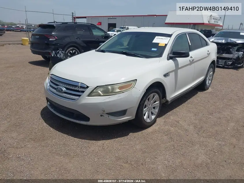 2011 Ford Taurus Se VIN: 1FAHP2DW4BG149410 Lot: 45606157
