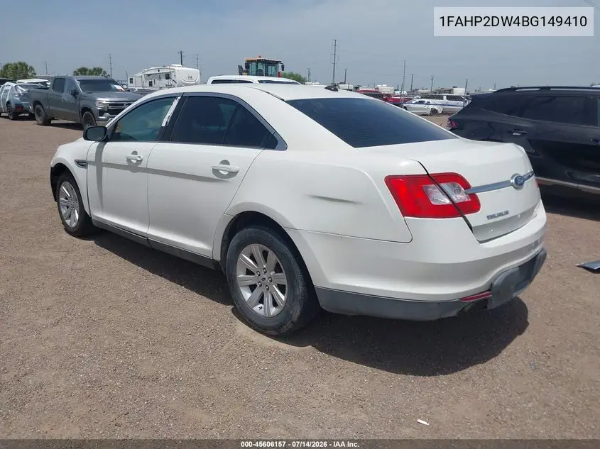 2011 Ford Taurus Se VIN: 1FAHP2DW4BG149410 Lot: 45606157