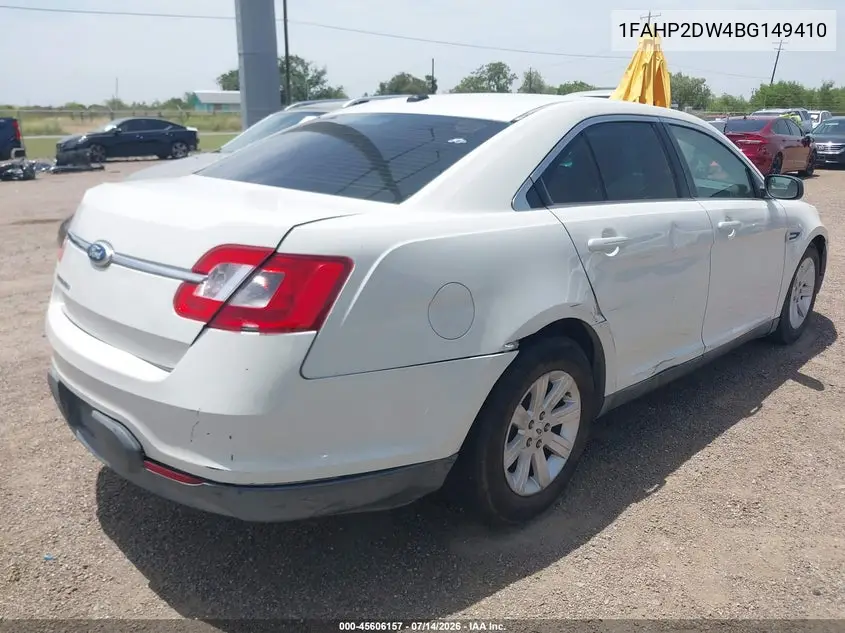 2011 Ford Taurus Se VIN: 1FAHP2DW4BG149410 Lot: 45606157