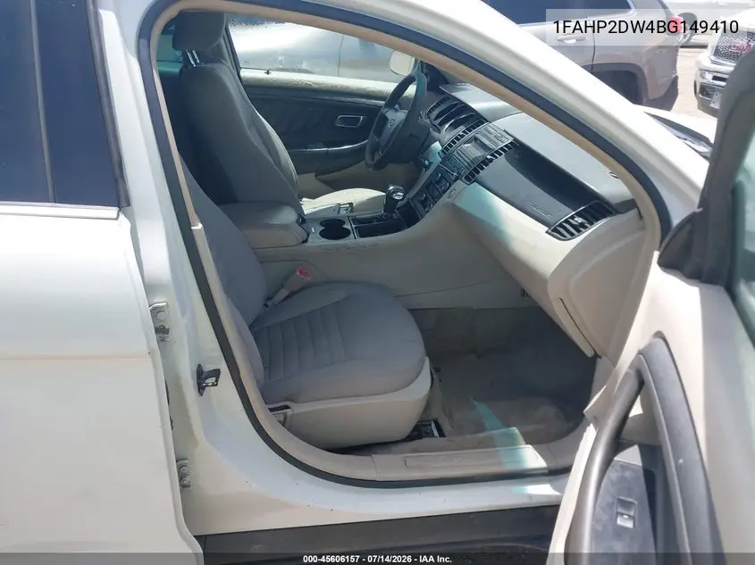 2011 Ford Taurus Se VIN: 1FAHP2DW4BG149410 Lot: 45606157