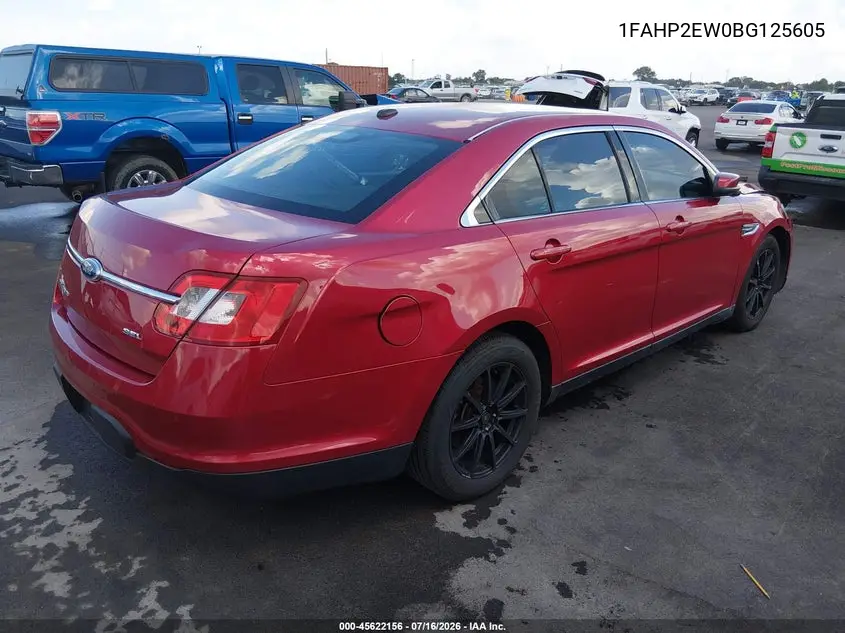 2011 Ford Taurus Sel VIN: 1FAHP2EW0BG125605 Lot: 45622156